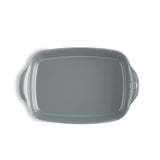 EMILE HENRY Pirofila Rettangolare da Forno in Ceramica Grigia 36x23,5 cm