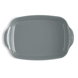 EMILE HENRY Pirofila Grande Rettangolare da Forno in Ceramica Grigia 42,5x27,5 cm
