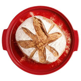 EMILE HENRY Cuoci Pane Rotondo in Ceramica Rosso 32,3x29,5 cm