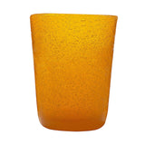 MEMENTO Bicchieri Acqua Monocolore Mandarin Giallo Mandarino Set 6 Pezzi 300ml Pasta di Vetro