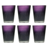 MEMENTO Bicchieri Acqua Monocolore Violet Viola Set 6 Pezzi 300ml Pasta di Vetro