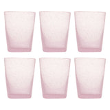 MEMENTO Bicchieri Acqua Monocolore Pink Rosa Set 6 Pezzi 300ml Pasta di Vetro