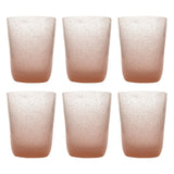 MEMENTO Bicchieri Acqua Monocolore Peach Pesca Set 6 Pezzi 300ml Pasta di Vetro