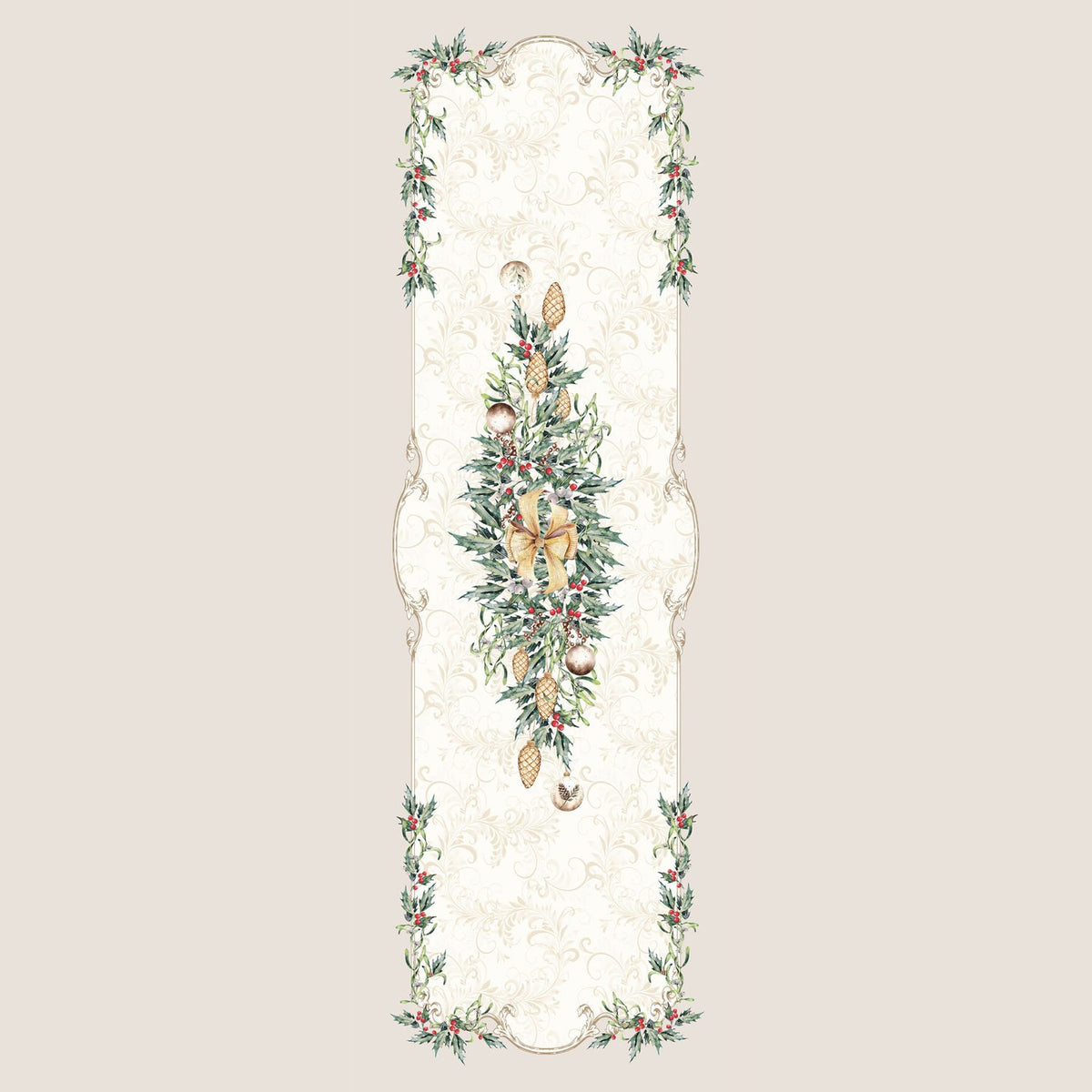 CASA ANVERSA Runner Natalizio da Tavola Effigi 50x150 cm