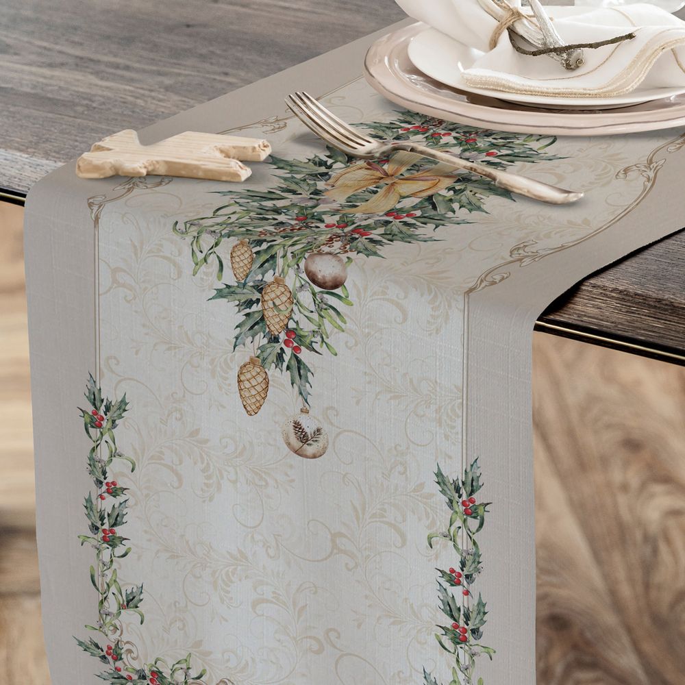 CASA ANVERSA Runner Natalizio da Tavola Effigi 50x150 cm