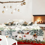 CASA ANVERSA Tovaglia Natalizia Christmas Village Rosso 150x270 cm