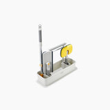 JOSEPH JOSEPH Set Pulizia Casa 4 Pezzi con Organizer e Asta Telescopica Grigio Pietra 61x47 cm