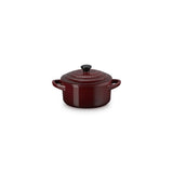 LE CREUSET Mini Cocotte Rotonda in Gres Vetrificato Garnet 10 cm 0,25 L