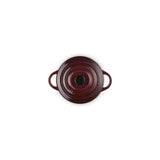 LE CREUSET Mini Cocotte Rotonda in Gres Vetrificato Garnet 10 cm 0,25 L
