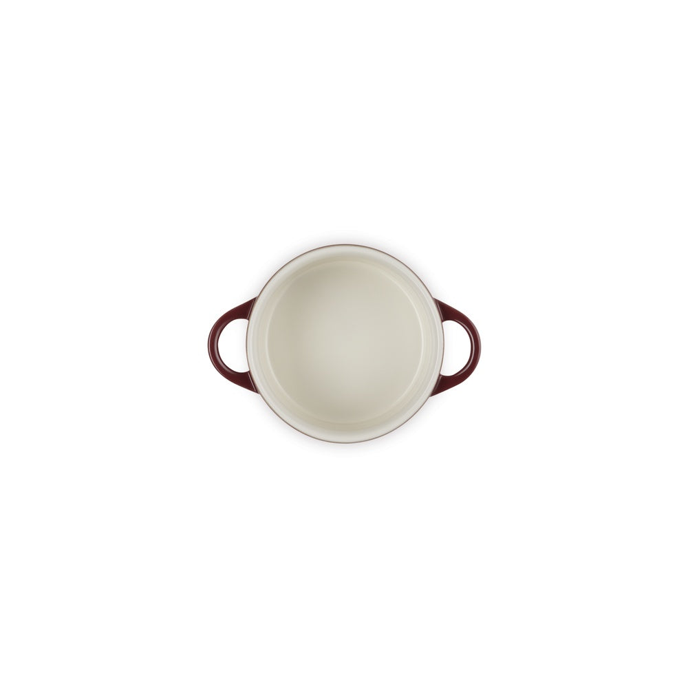LE CREUSET Mini Cocotte Rotonda in Gres Vetrificato Garnet 10 cm 0,25 L