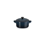 LE CREUSET Mini Cocotte Rotonda in Gres Vetrificato Nuit 10 cm 0,25 L