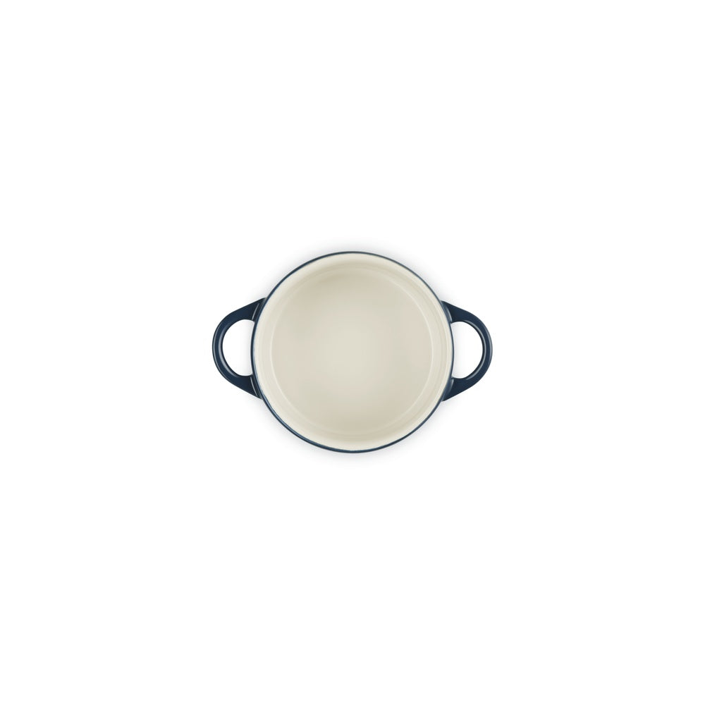 LE CREUSET Mini Cocotte Rotonda in Gres Vetrificato Nuit 10 cm 0,25 L