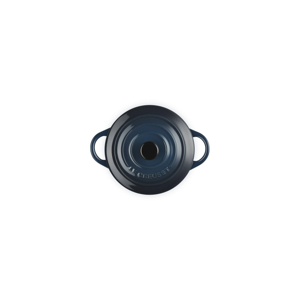 LE CREUSET Mini Cocotte Rotonda in Gres Vetrificato Nuit 10 cm 0,25 L
