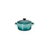 LE CREUSET Mini Cocotte Rotonda in Gres Vetrificato Blu Riviera 10 cm 0,25 L