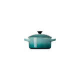 LE CREUSET Mini Cocotte Rotonda in Gres Vetrificato Blu Riviera 10 cm 0,25 L