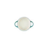 LE CREUSET Mini Cocotte Rotonda in Gres Vetrificato Blu Riviera 10 cm 0,25 L