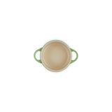 LE CREUSET Mini Cocotte Rotonda in Gres Vetrificato Verde Bamboo 10 cm 0,25 L