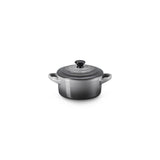 LE CREUSET Mini Cocotte Rotonda in Gres Vetrificato Flint 10 cm 0,25 L