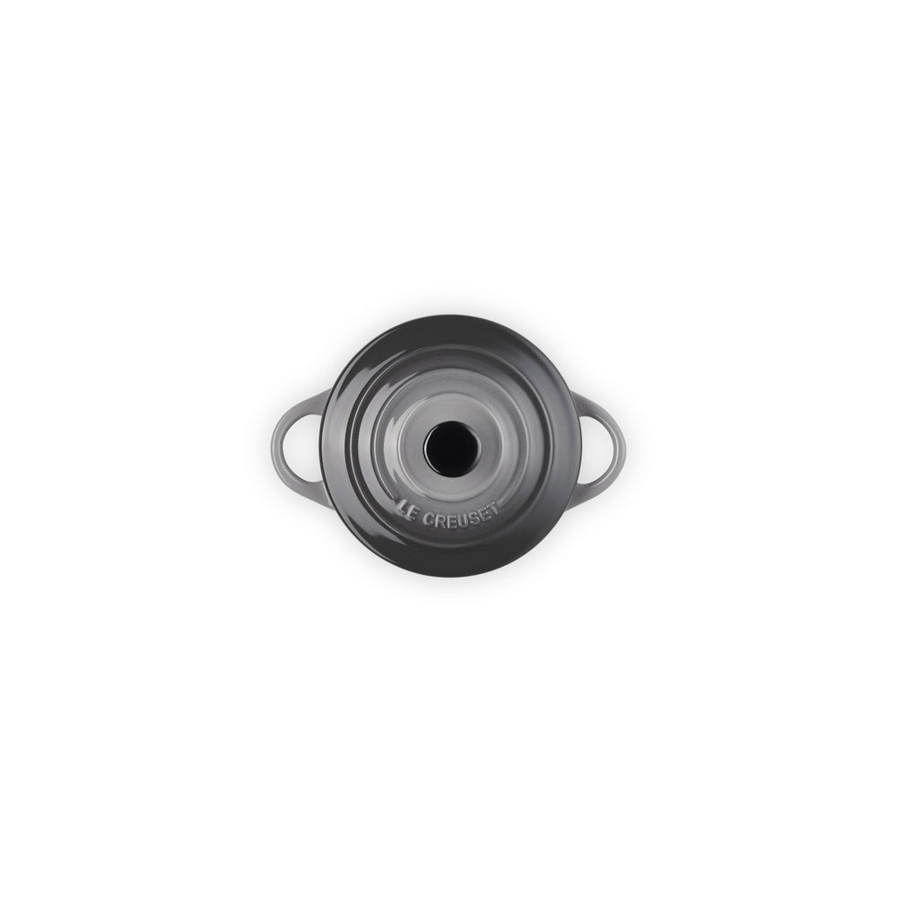 LE CREUSET Mini Cocotte Rotonda in Gres Vetrificato Flint 10 cm 0,25 L