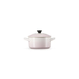 LE CREUSET Mini Cocotte Rotonda in Gres Vetrificato Shell Pink 10 cm 0,25 L