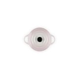 LE CREUSET Mini Cocotte Rotonda in Gres Vetrificato Shell Pink 10 cm 0,25 L