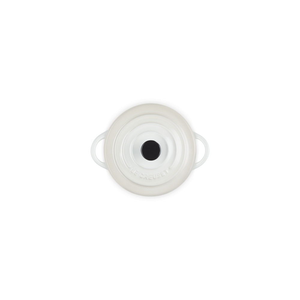 LE CREUSET Mini Cocotte Rotonda in Gres Vetrificato Meringa 10 cm 0,25 L