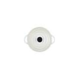 LE CREUSET Mini Cocotte Rotonda in Gres Vetrificato Meringa 10 cm 0,25 L