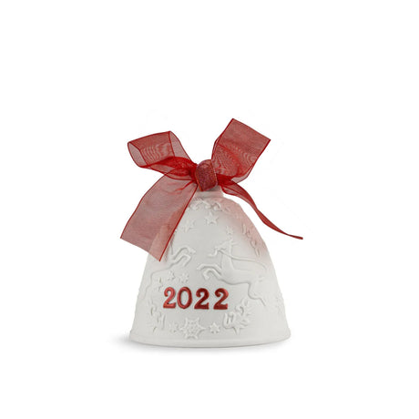 Lladró - Campana di Natale 2022 Rosso Bianco Porcellana 01018469