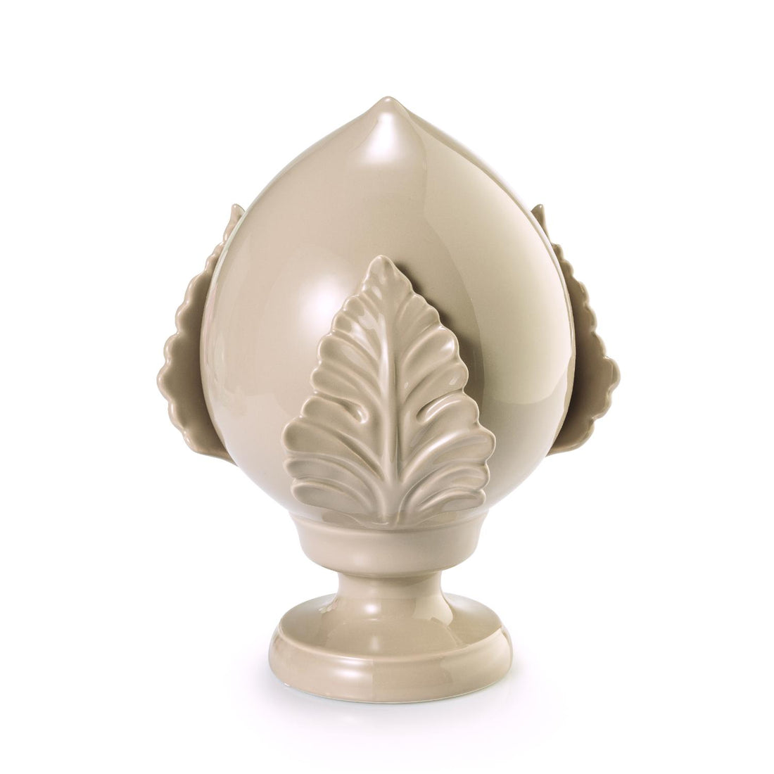 PALAIS ROYAL Pumo Pomo Pugliese Decorazione Taupe Beige 17cm Ceramica