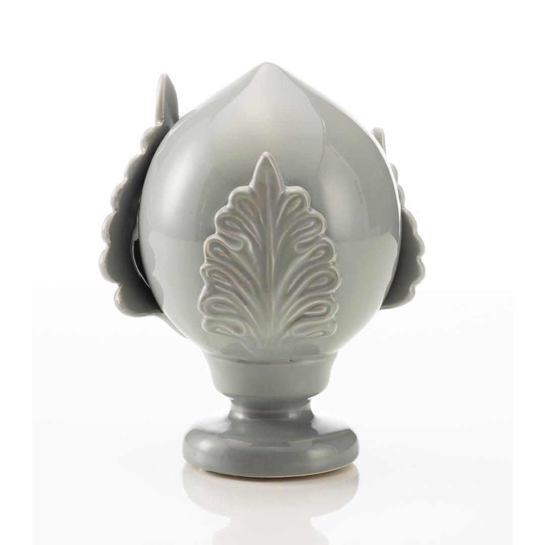 PALAIS ROYAL Pumo Pomo Pugliese Decorazione Grigio Perla 20cm Ceramica