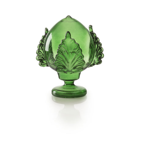 Pumo pugliese Palais Royal in vetro verde portafortuna 20 cm
