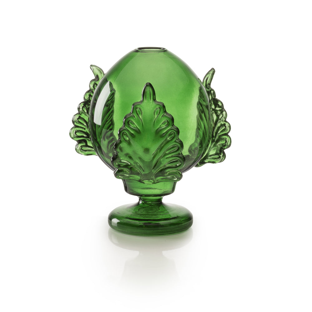 PALAIS ROYAL Pumo Pugliese Vaso Diffusore Vetro H20cm c/Bastoncini Verde