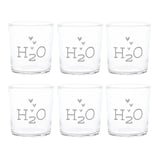 SIMPLE DAY H2O Water Glasses Set 6 Pieces 355ml Glass