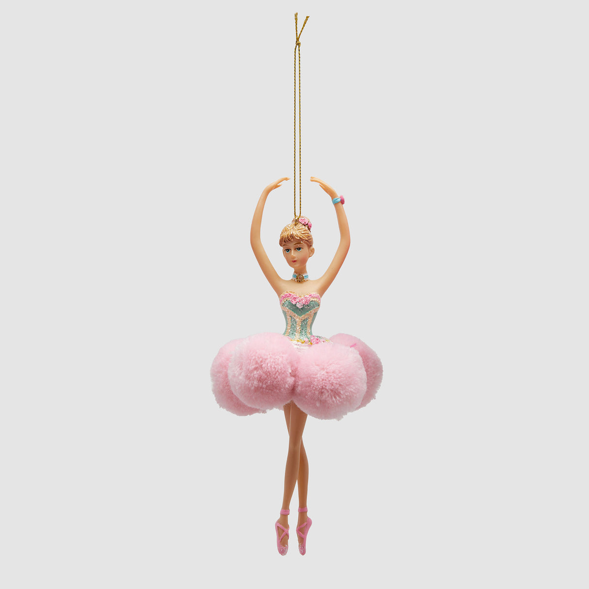 EDG Enzo De Gasperi Addobbo Decorazione di Natale Ballerina 18cm Rosa