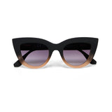 OKKIA Claudia Occhiali da Sole Donna Big Cat Eye Nero Sfumato Rosa