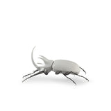 LLADRO' Scarabeo Rinoceronte Bianco Opaco 12x26cm Porcellana