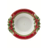 FITZ & FLOYD Vassoio Coppa Centrotavola 40cm Porcellana Tavola di Natale