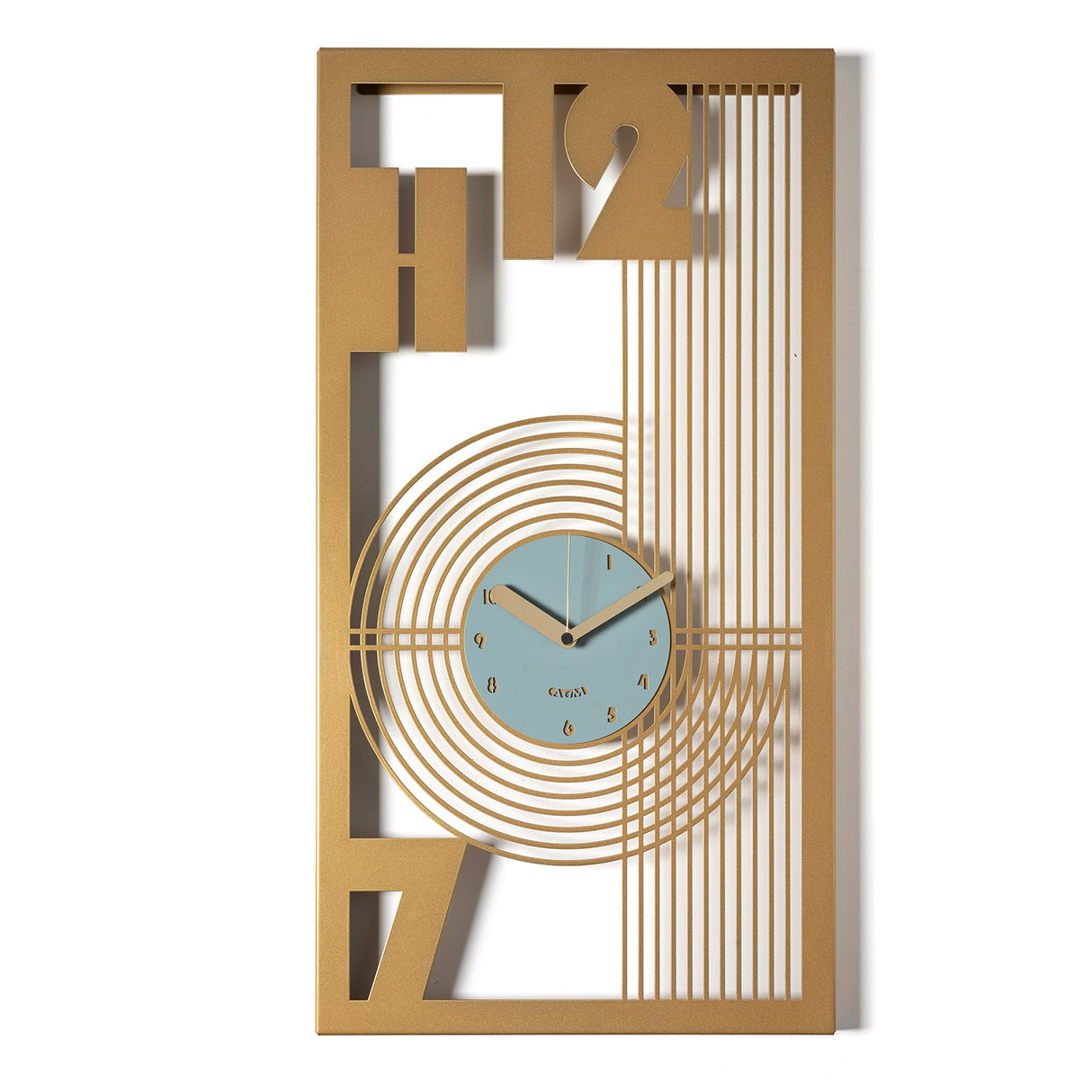 ARTI & MESTIERI Orologio Classico Gropius Oro Laccato Verde Marino 75x40cm