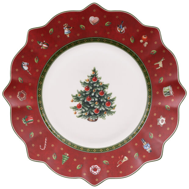 VILLEROY & BOCH Toy's Delight Piatto Colazione Rosso 24cm Albero di Natale