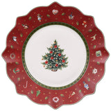 VILLEROY & BOCH Toy's Delight Piatto Colazione Rosso 24cm Albero di Natale