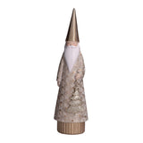 Statuina Babbo Natale Rituali Domestici in resina bianco e oro 31,5 cm