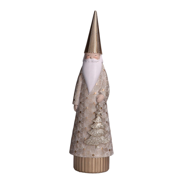 Statuina Babbo Natale Rituali Domestici in resina bianco e oro 31,5 cm