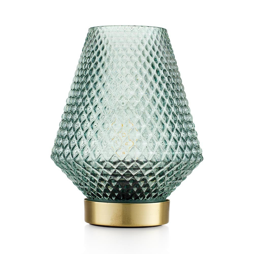 EMÒ ITALIA Marrakesh Lanterna Lampada da Tavolo 17cm Verde Vetro