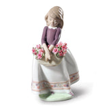LLADRO' Figurina Fioraia Edizione Speciale 17x7cm Porcellana