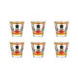 MONTEMAGGI Set 6 Bicchieri in Vetro con Schiaccianoci 250ml Tavola di Natale