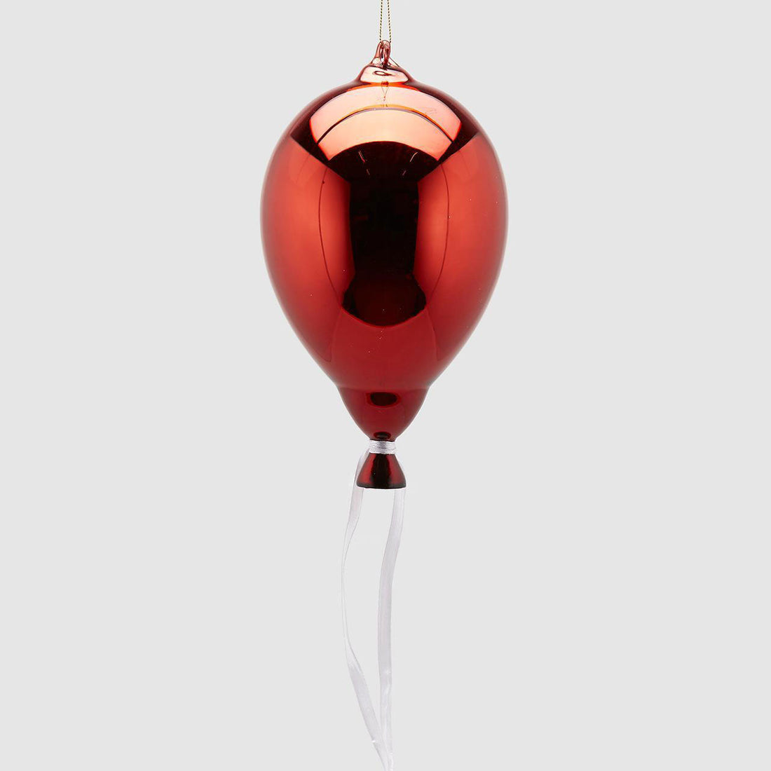 EDG - Decorazione Natalizia Palloncino Addobbo Natale Rosso H19cm D12cm Vetro