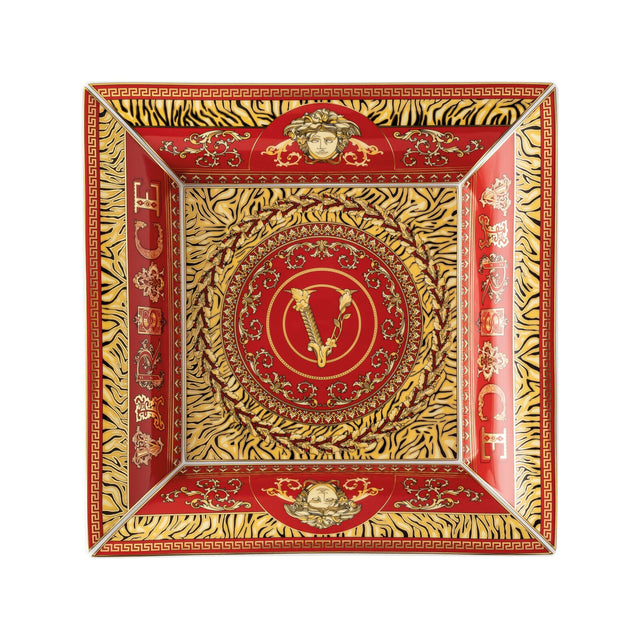VERSACE - Virtus Holiday Coppa Quadrata Ciotola Porcellana 28 cm