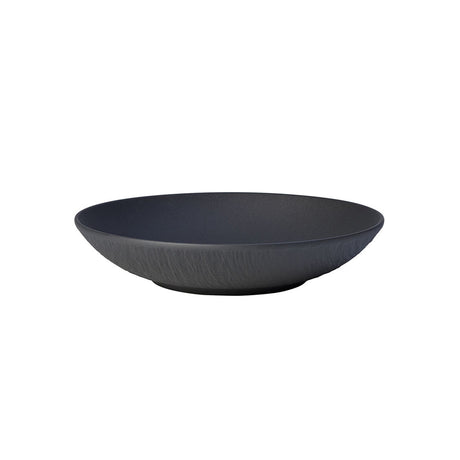 Set piatti fondi Villeroy & Boch porcellana nera effetto ardesia 23,5 cm