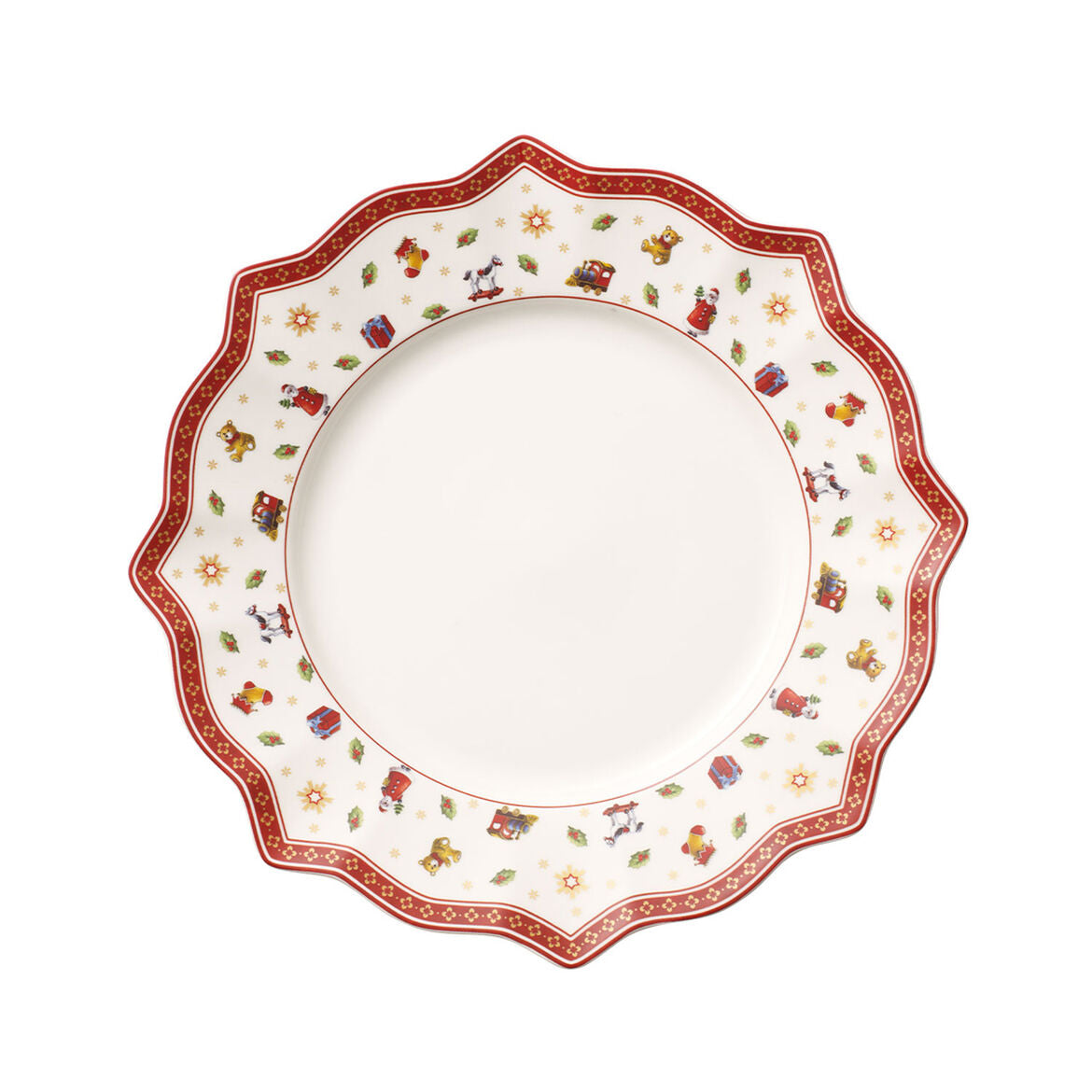 VILLEROY & BOCH - Toy's Delight Piatto Piano Bianco 29cm Set 6 Pezzi Tavola di Natale