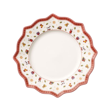 VILLEROY & BOCH - Toy's Delight Piatto Piano Bianco 29cm Set 6 Pezzi Tavola di Natale